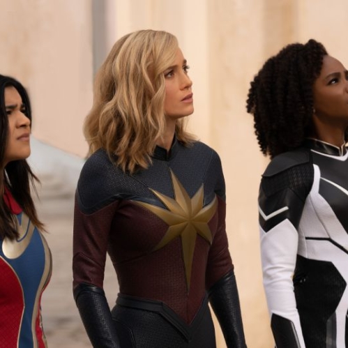 Carol Danvers, Monica Rambeau y Kamala Kahn en "The Marvels""