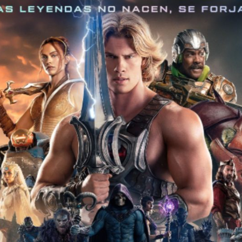 Personajes de fantasía posan en un entorno épico con tonos cálidos y atmósfera de aventura.