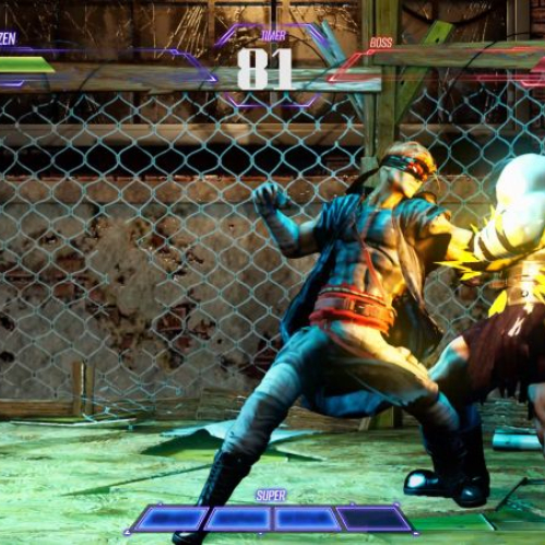 Arte promocional con escenas de combate inspiradas en Final Boss.