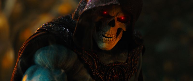 Amos del Universo — Skeletor Figura esquelética con capucha y armadura.