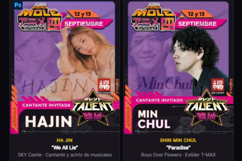 AniMole 4 confirma a HA JIN y Shin Min Chul: Voces de SKY Castle y Boys Over Flowers en México