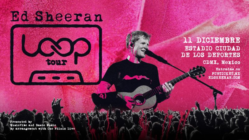Ed Sheeran anuncia fecha única en CDMX con su innovador Loop Tour