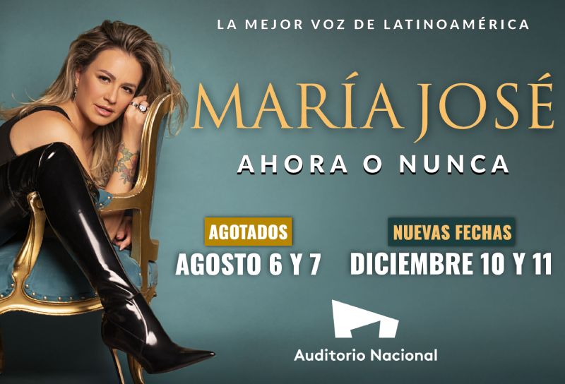 María José suma nuevas fechas en el Auditorio Nacional tras agotar boletos en agosto