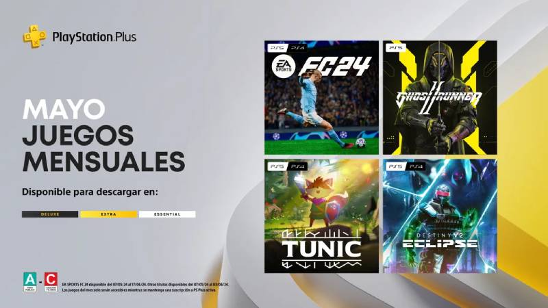 Videojuegos de PlayStation Plus para mayo de 2024