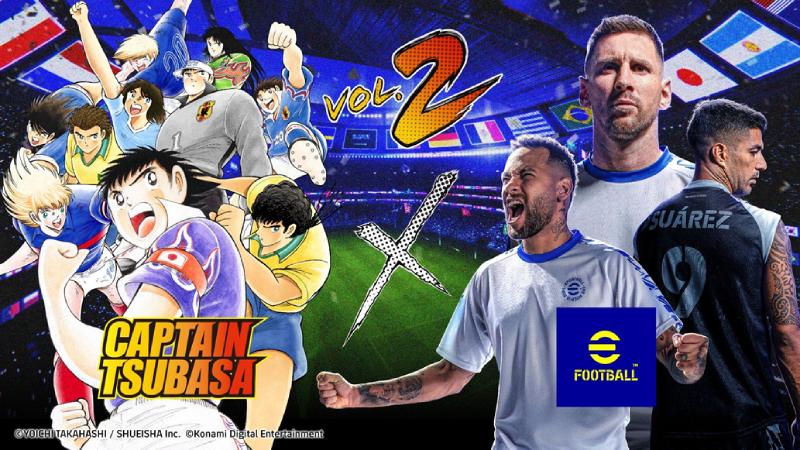 eFootball x Captain Tsubasa Vol. 2: Neymar y Messi en cartas especiales
