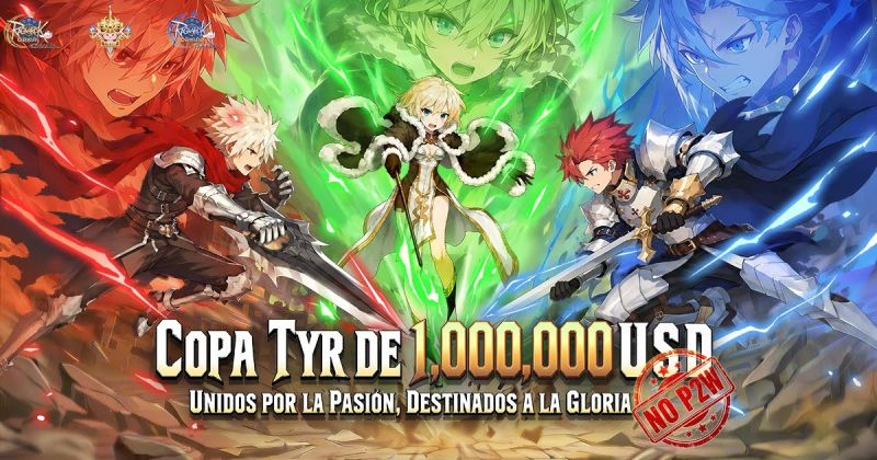 Ilustración promocional con personajes en poses de combate rodeados de energía, representando la competencia global de ROOC.